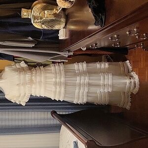 Wedding gown white lace